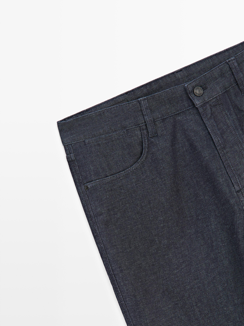 Massimo Dutti Легкие джинсы Slim fit с эффектом ополаскивания, глубокий синий