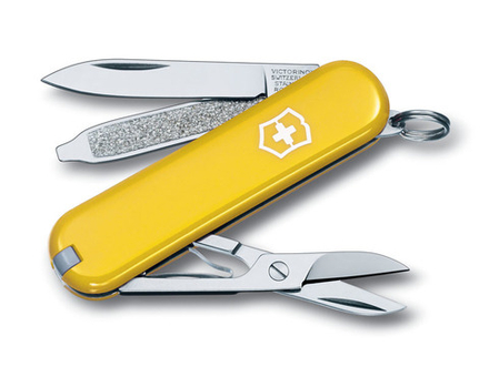 Нож-брелок VICTORINOX Classic SD 58 мм 7 функций жёлтый VC6223.8