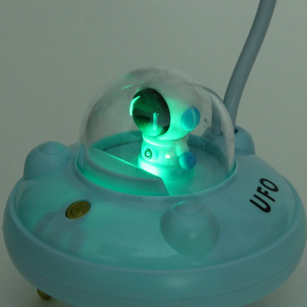 Настольная лампа «Sweet - Полёт в космос» LED 10,8*10,8*21,5 см, USB 3.7v 3w, Голубой
