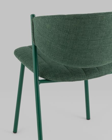 Стул Харпер ткань рогожка зеленый каркас зеленый полуглянцевый муар