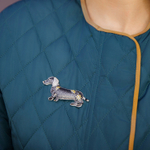 Брошь Shadore Такса XZ0711.2 BW/S