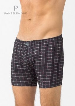 Трусы мужские боксеры удлинённые Pantelemone PMHL-1337, клетка серая