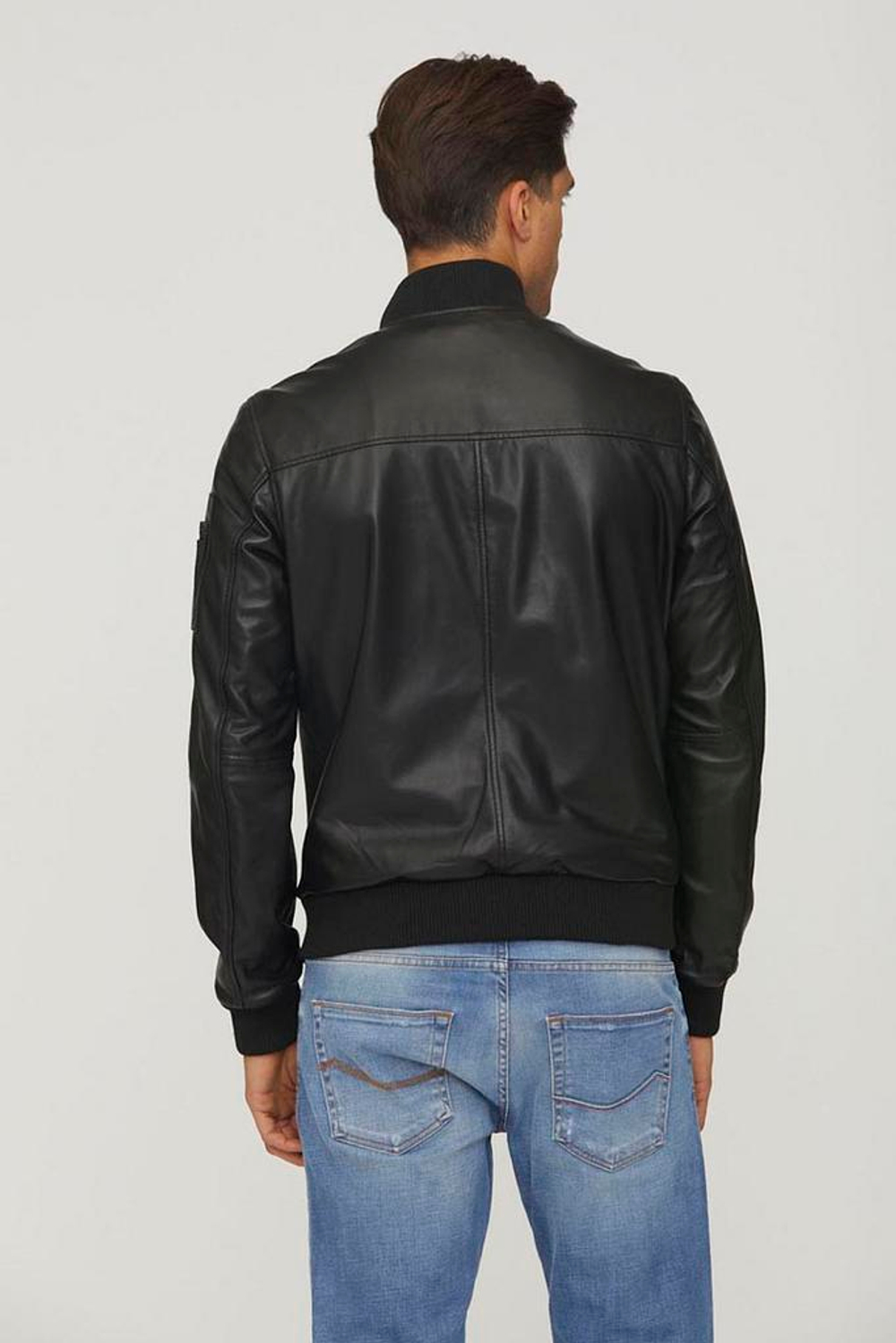 Куртка кожа муж. AERONAUTICA 5023 черный