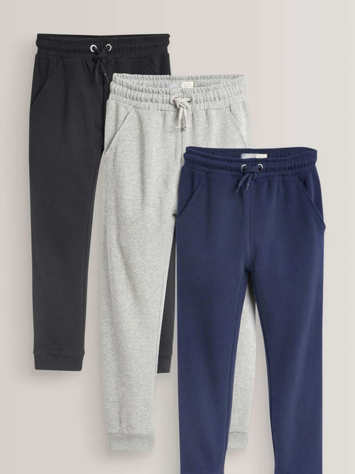 Джоггеры для девочки Next A77-468, 3 шт., Черный, Серый, Синий