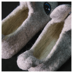 Валяные тапочки «Крольчули»