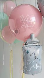 Воздушные шары на выписку для девочки №9048