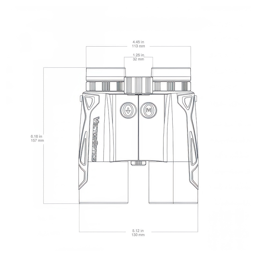 Бинокль с дальномером Vector Optics PARAGON 10х42 (SCBRF-02)— габариты