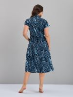 Халат Х-044/тголубой-леопард