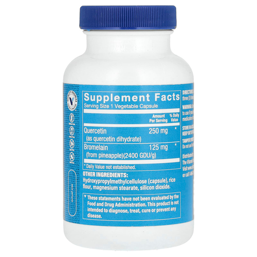 The Vitamin Shoppe, Кверцетин с бромелаином, 180 растительных капсул