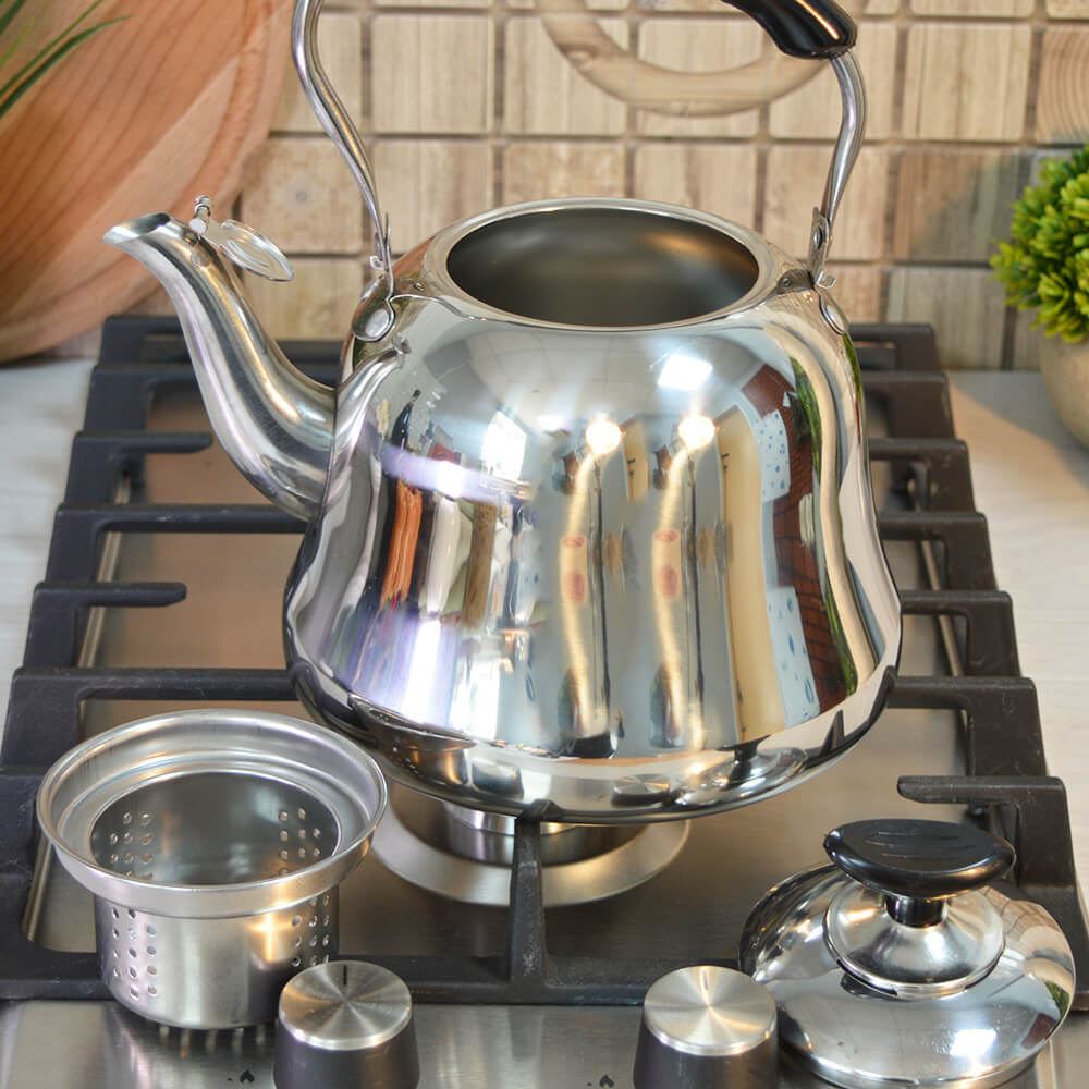 Чайник заварочный 2л металлический без фильтра