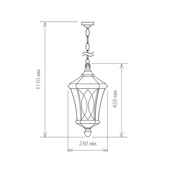 Уличный подвесной светильник Elektrostandard Virgo H капучино a031923