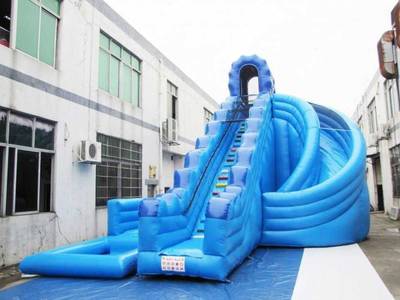 Надувная водная горка с бассейном «Жемчужина», 10*10*6 м