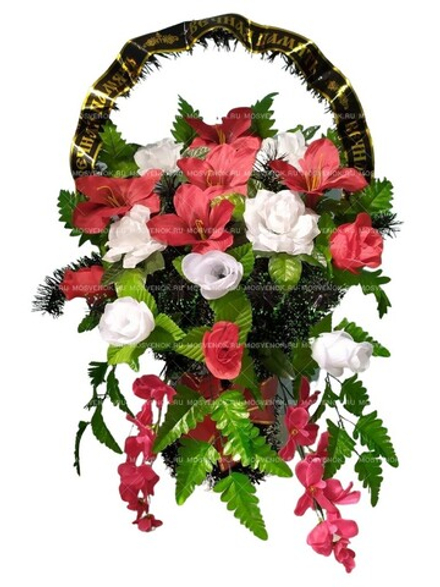 Ритуальная корзина из искусственных цветов "Ладья Элитная №13"