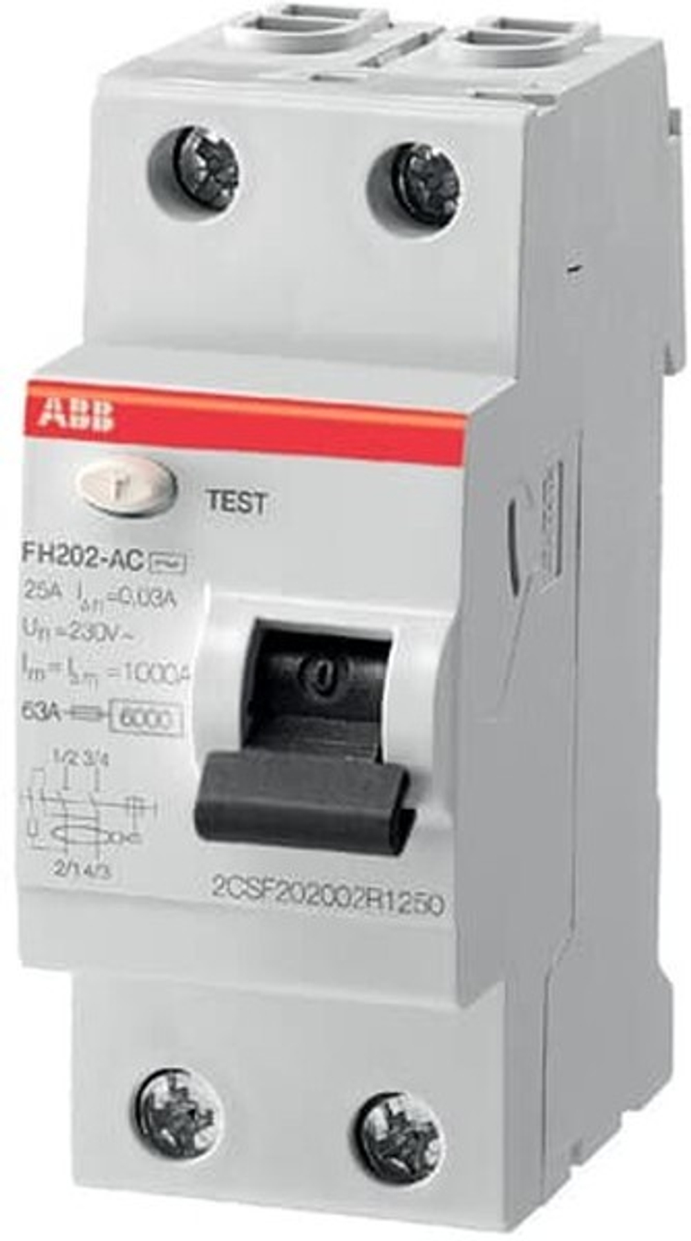 Выключатель дифференциального тока (ВДТ, УЗО)  ABB 2CSF202001
