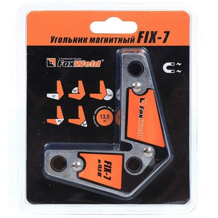 Угольник для сварки FoxWeld, SHIFT-3, магнитн, 15°, 45°, 60°, 90°, 240° °, 13.5 кг, 6006