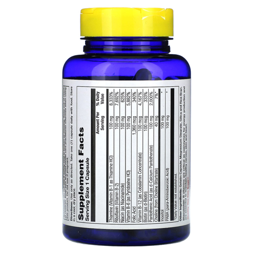 Nature's Life, B100, высокий уровень фолиевой кислоты, 1360 мкг, 100 капсул