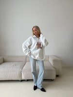 Худи с молнией Cats серый меланж