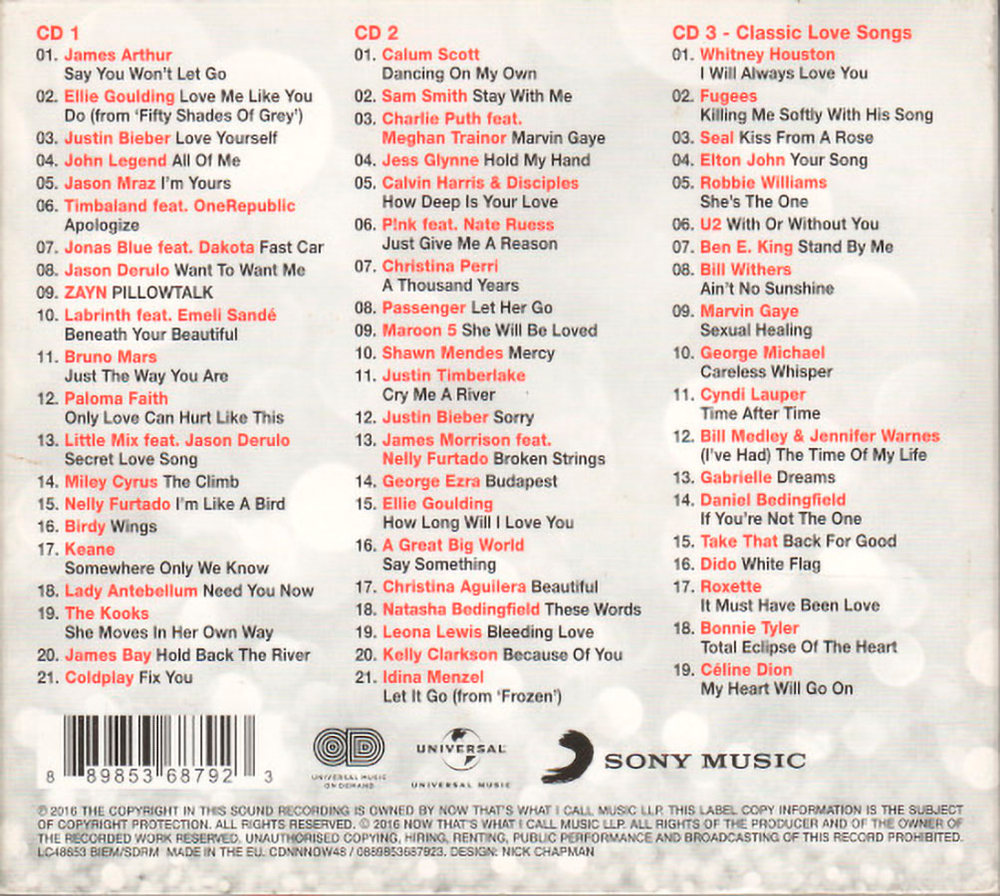 Сборник / Now That's What I Call Love (3CD)