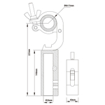 KUPO KCP-840 Handcuff Quick TV Coupler. Струбцина (Quick TV) (Ø48-51↓100)