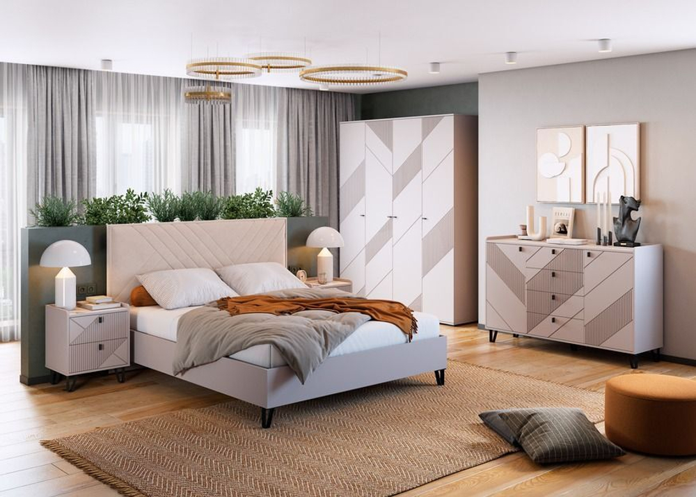 Шкаф-пенал с полками и штангойКашемир 45х58х221 см