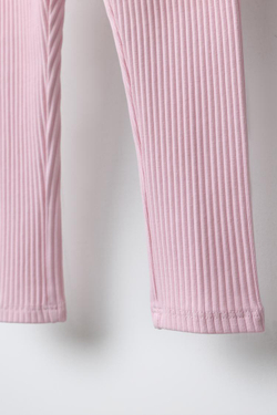 ZARA ЛЕГИНСЫ В РУБЧИК, ПАСТЕЛЬНАЯ МАЛЬВА