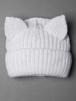 Шапка для подростка на осень с ушками