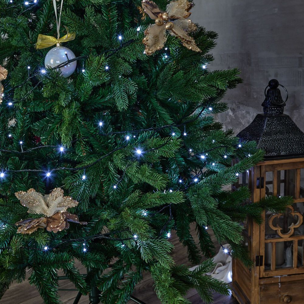 ULD-S10000-1000-DGA WHITE IP20 Гирлянда светодиодная. 100м. 1000 светодиодов. Белый свет. Провод зеленый. ТМ Uniel