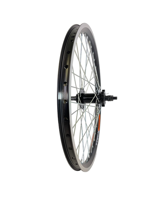 Колесо заднее 20 TRIX ал. дв. чер. / Втулка: сталь ДИСК трещ. гайки черный14387