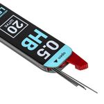 Грифели запасные 0,5 мм, HB, BRAUBERG, КОМПЛЕКТ 20 шт., "Black Jack", 180447