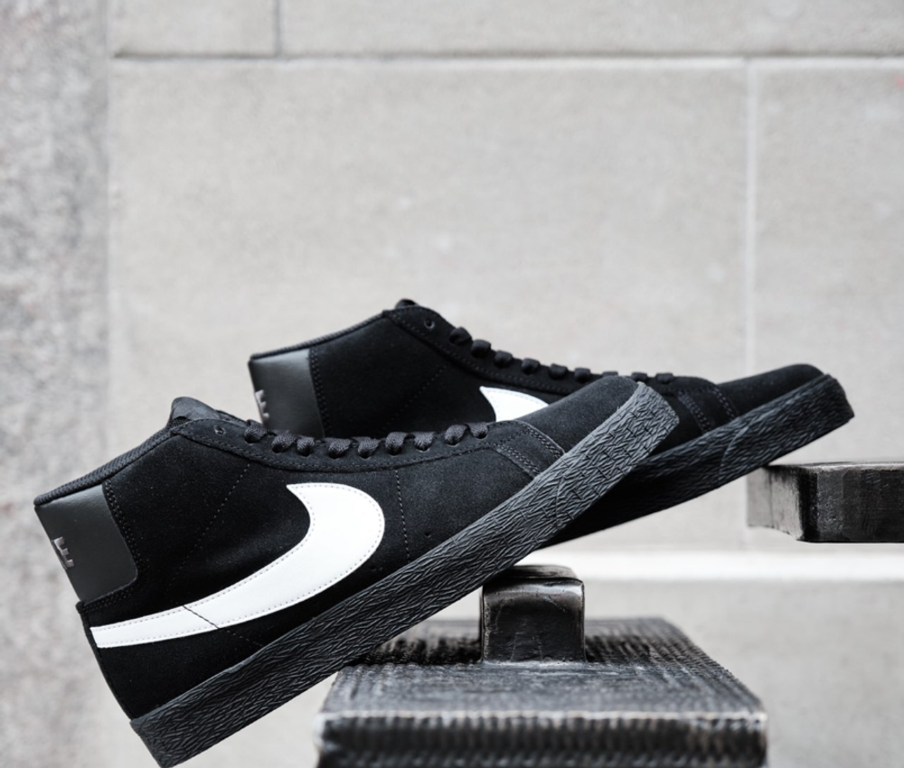Nike sb zoom blazer mid black hot sale