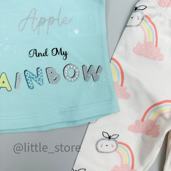 Комплект хлопковый "Радуга" ментол/белый