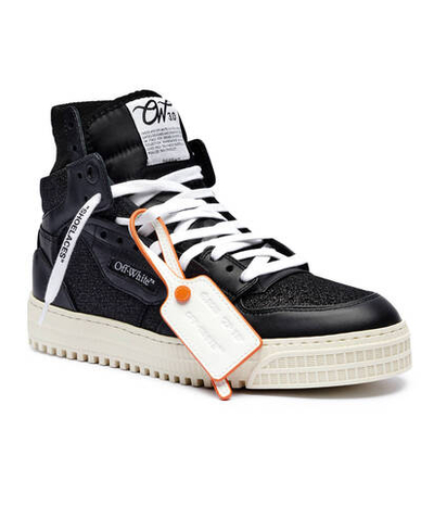 Кожаные кроссовки OFF-WHITE - черный(OMIA065F 24LEA004)