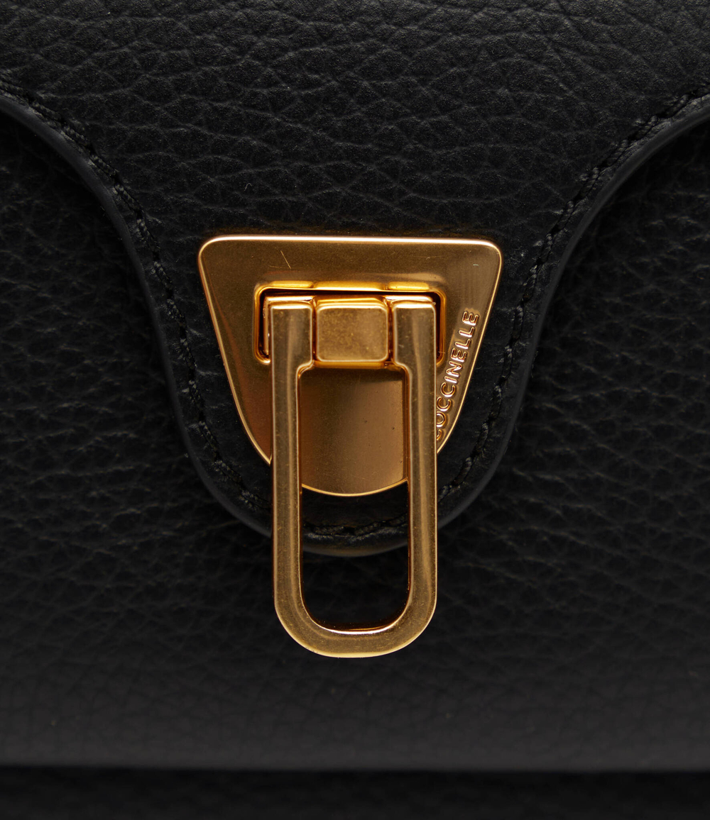 Кожаная сумка-мессенджер Beat Soft Ribb Coccinelle - черный(E1 NOF 15 02 01)