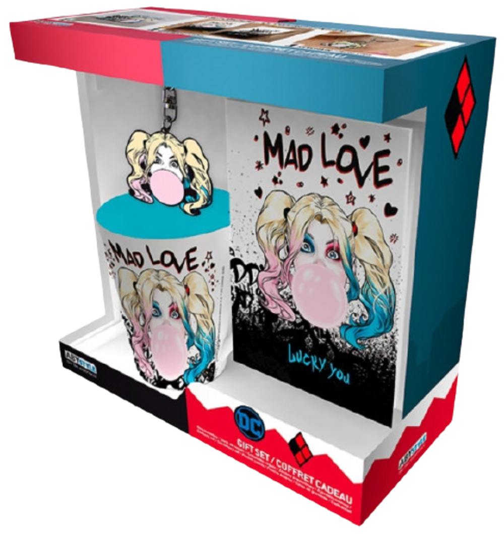 Набор DC Comics Harley Quinn Mad Love Кружка+Блокнот+Брелок