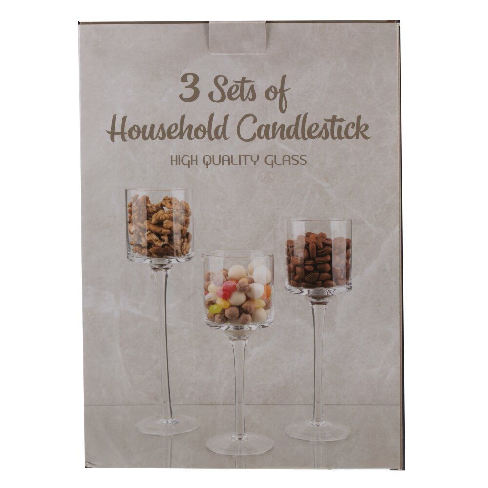 GAEM Набор из 3-х подсвечников, L23 W12 H32,5 см