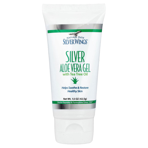 Natural Path Silver Wings, Silver, гель алоэ вера с маслом чайного дерева, 42,5 г (1,5 унции)
