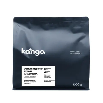 KANGA Эфиопия Гуджи анаэробная Димту, кофе в зернах, 1000 г. эспрессо