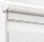 Рулонная штора - День-Ночь - Ткань: "Канзас" - цвет: белый