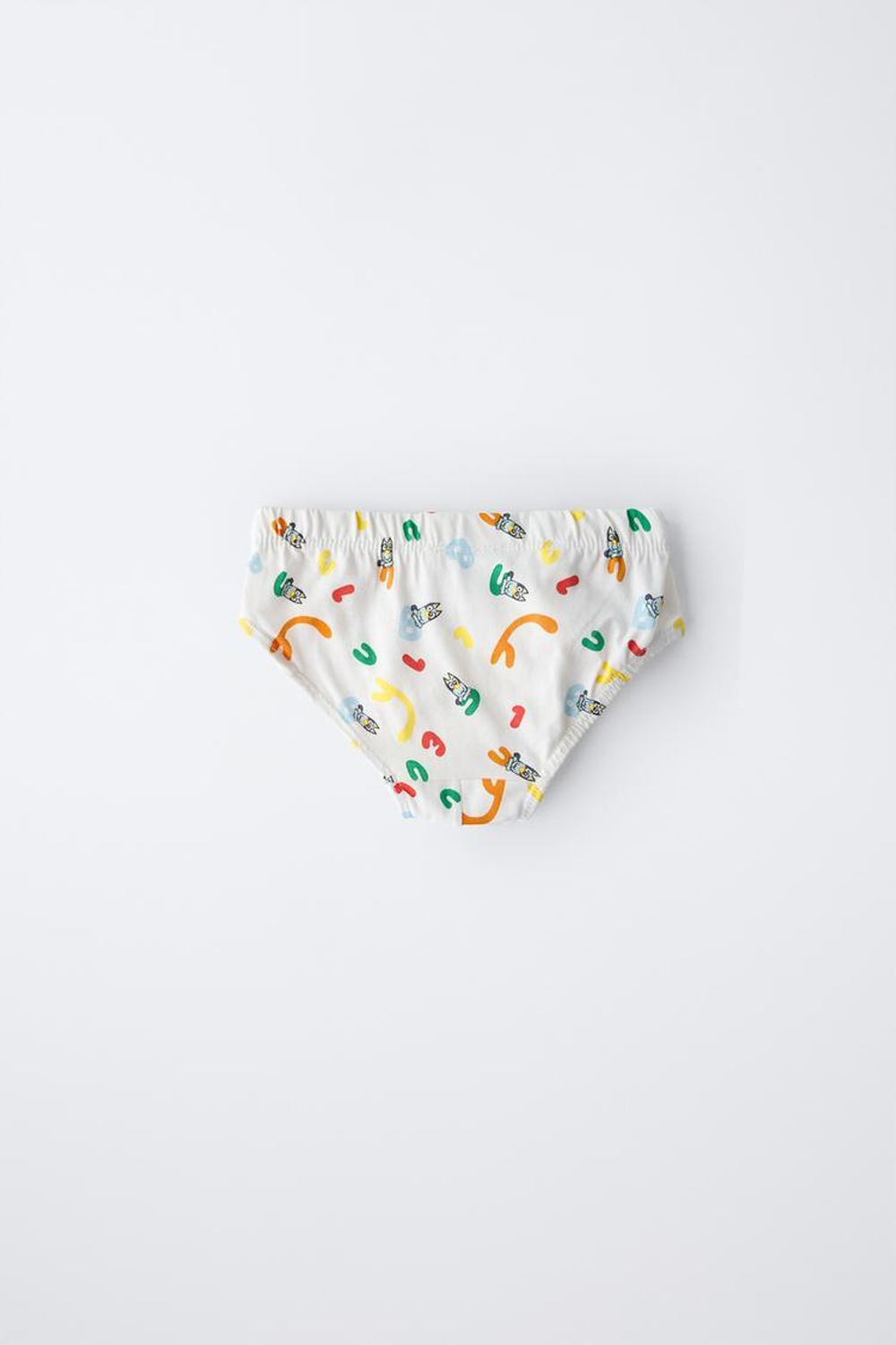 ZARA НАБОР ИЗ ТРЕХ ТРУСОВ С ПРИНТАМИ BLUEY © LUDO STUDIO, БЕЛЫЙ