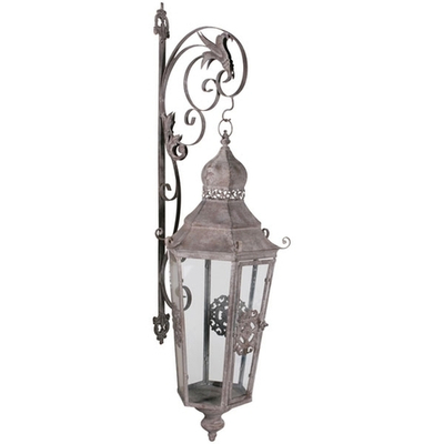 Подсвечник настенный "Фонарь" большой 98,5x7,5x32,5см, 37,5x32x83,5см