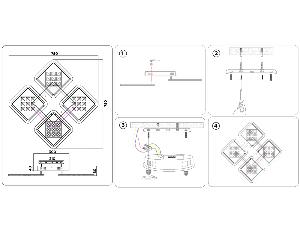 Ambrella Потолочный светодиодный светильник с пультом Ice FA287