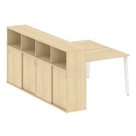 Метал Систем Рабочая станция с шкафом-купе на А-образном м/к БА.РС-СШК-4.2 Т