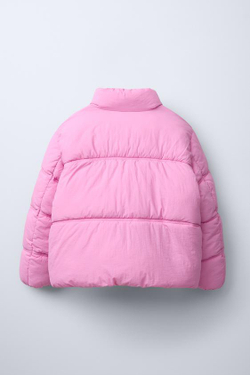 ZARA СТЕГАНАЯ КУРТКА, РОЗОВЫЙ