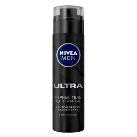 Nivea ULTRA 200мл. гель д/бритья муж антибакт. д/в тип.кожи с актив.углем