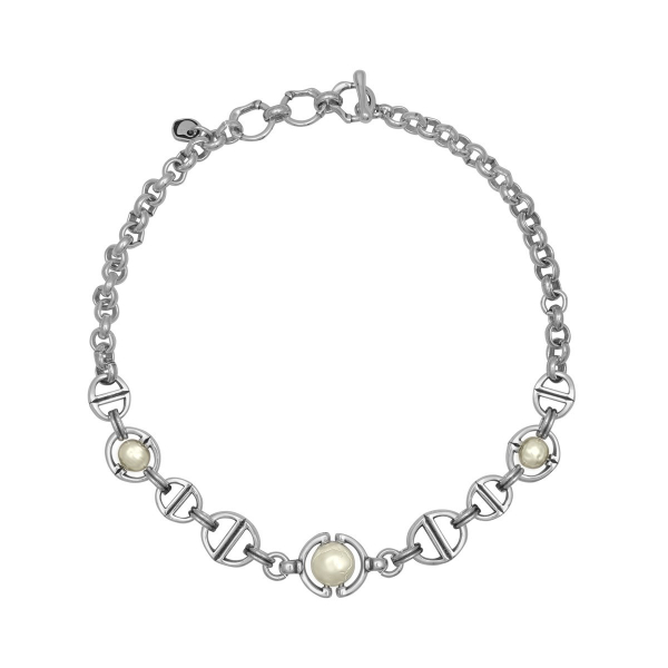 Колье Ciclon Classiqueс жемчугом Swarovski и серебряным покрытием B211802-40 BW/S
