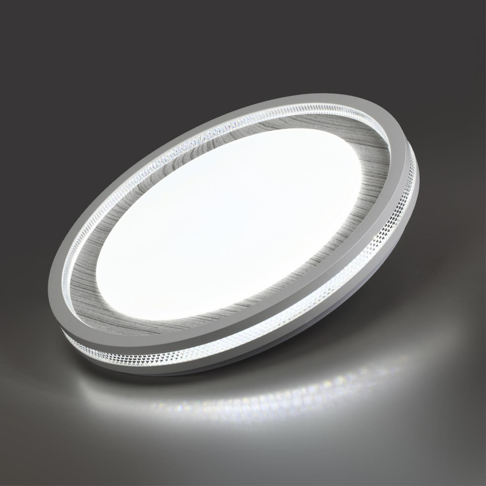 7681/ELN COLOR SN 164 Светильник пластик/сер под дер LED 76Вт 3000/4000/6000K D480 IP43 CCT MAVI WOOD