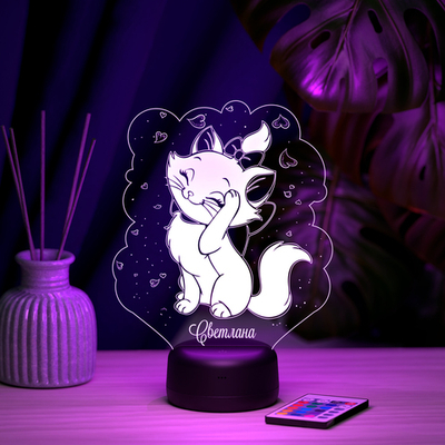 Ночник "Кошечка с именем Светлана"