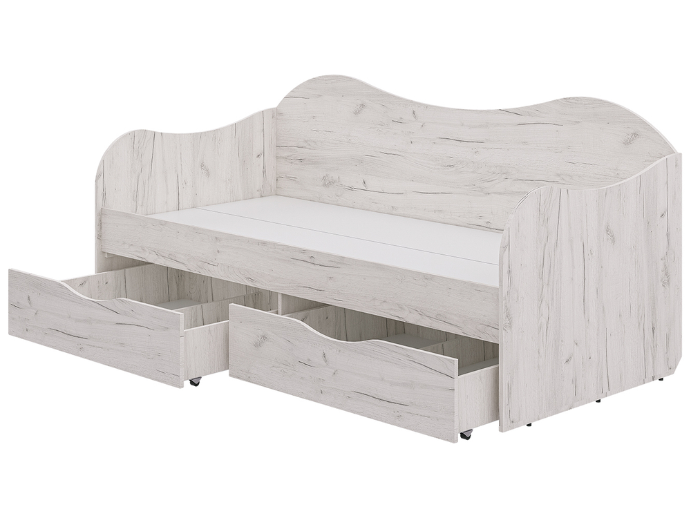 Кровать БОКС 90/2 с ящиками Крафт светлый