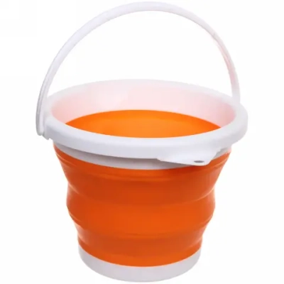 Ведро складное круглое 5л 25х20см оранжевое