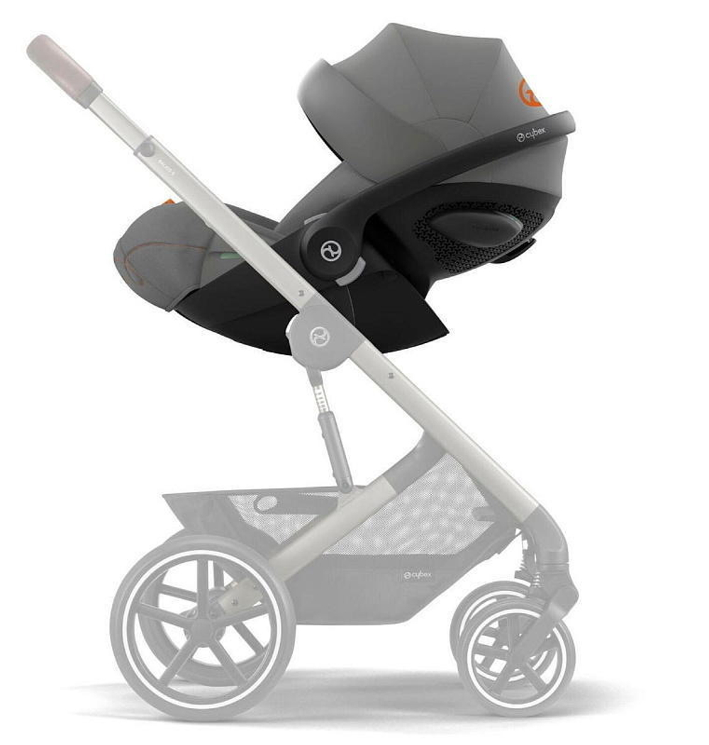 Коляска Cybex Balios S Lux TPE complete Cloud G Lava Grey Base G 4 в 1 Stormy Blue с дождевиками